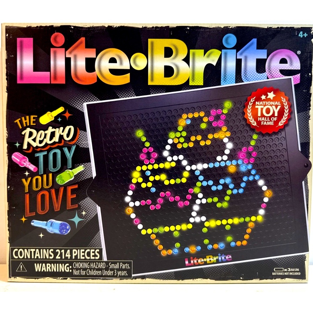 Lite-Brite Retro Toy with 4 Light Modes Brand New